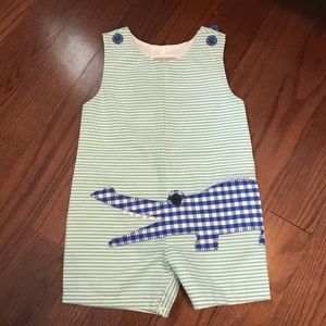 Lil Cactus Crocodile shortalls overalls romper
